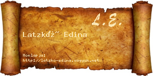 Latzkó Edina névjegykártya