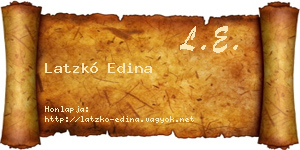 Latzkó Edina névjegykártya