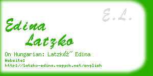 edina latzko business card